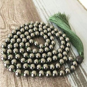 Mālā 108 perles « Kuṇḍalinī » en Hématite -  6 mm-1